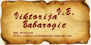 Viktorija Babarogić vizit kartica
